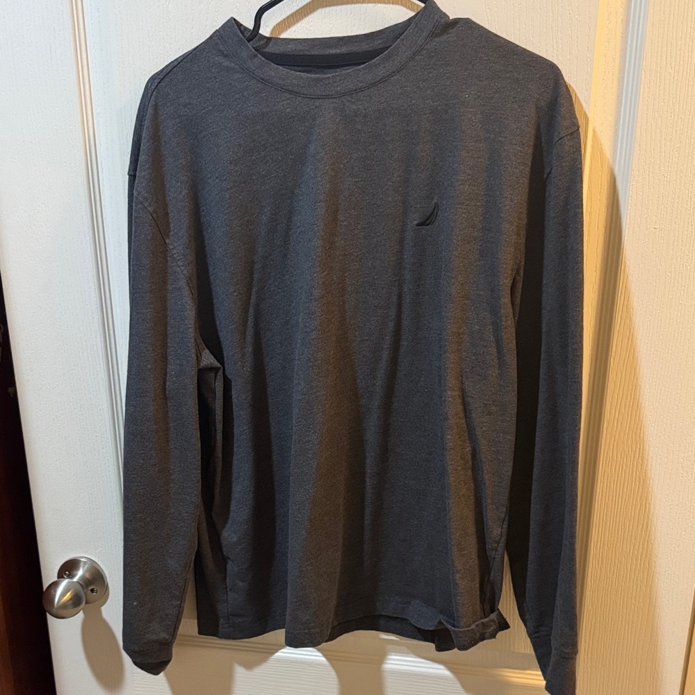 Nautica Men's Dark Gray Long Sleeve Shirt